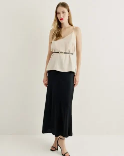 Access Strappy Draped Top Vanilla