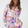 Bariloche Berino Shirt Offwhite/Pink Print