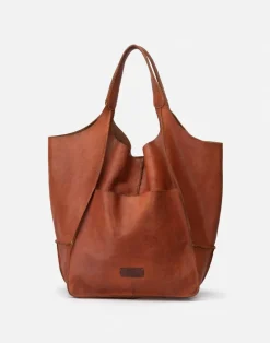 Biba Homer Leather Shopper Bag Tan