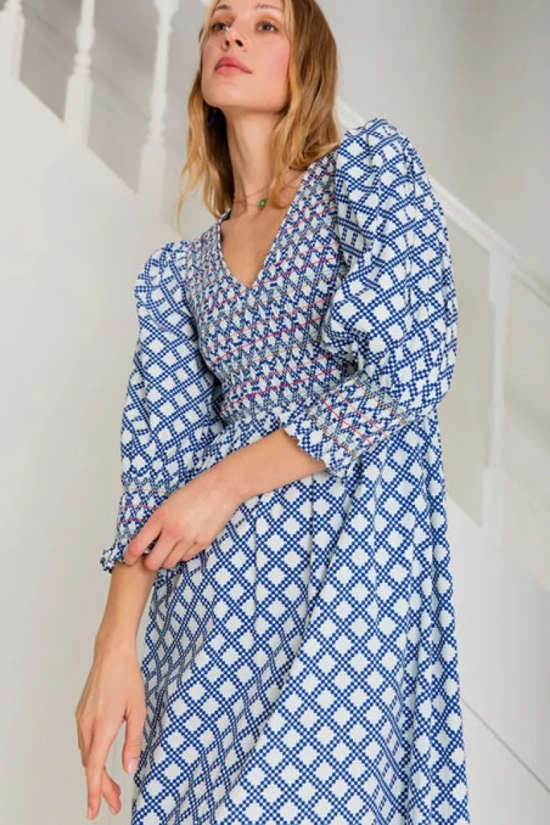 Bonté Troy Dress Blue/White