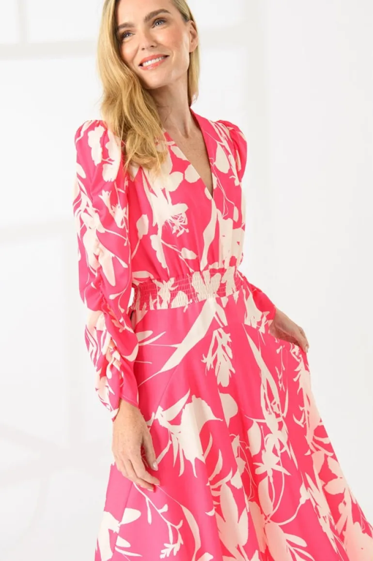 Caroline Kilkenny Blaze Dress Pink Leaf