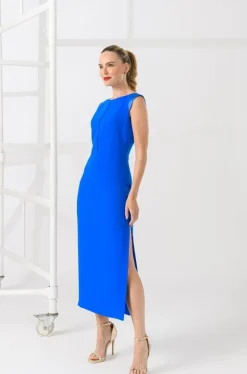 Caroline Kilkenny Erin Dress Mid Blue