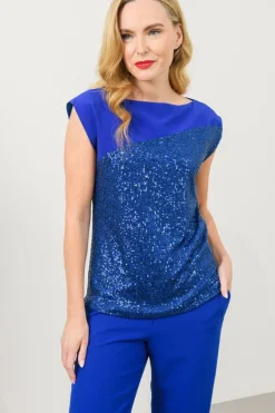 Caroline Kilkenny Peppy Top Royal Blue