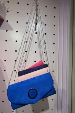 Cobo Suede Clutch Handbag
