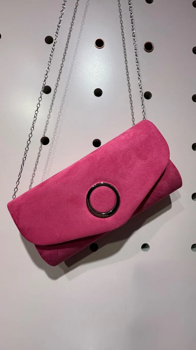 Cobo Suede Clutch Handbag