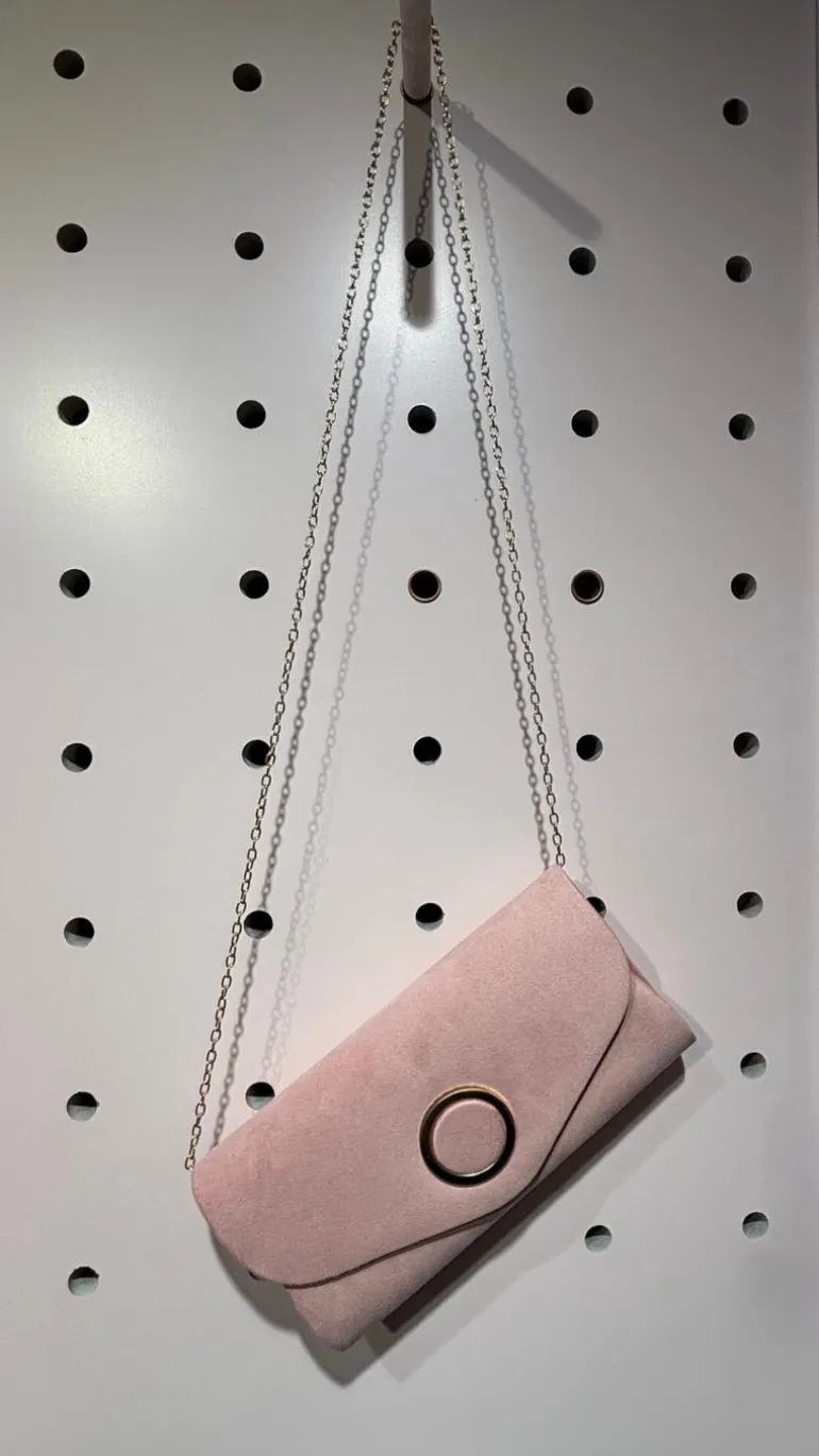 Cobo Suede Clutch Handbag