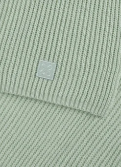 Codello Ribbed Knit Soft Wool Blend Scarf Turquoise