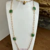 Corona Silver Necklace Gold/Green