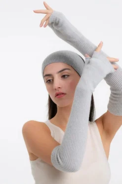 Ekotree Cashmere Arm Warmers Light Grey