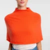 Ekotree Cashmere Half Poncho Orange