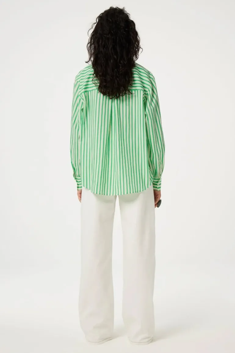 Fabienne Chapot Alex Striped Shirt Warm White/Green