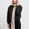 Fraas Ribbed Knitted Wool Hooded Blend Scarf Cashew