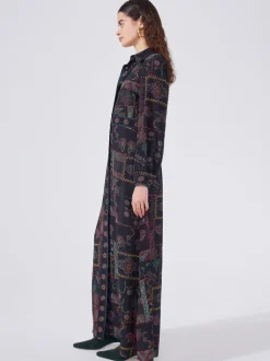 Hayley Menzies Aida Silk Maxi Shirt Dress