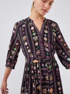 Hayley Menzies Esmeralda Maxi Shirt Dress Black Multi
