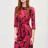 Joseph Ribkoff Abstract Print Dress Black Multi