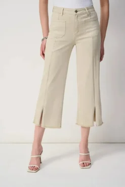 Joseph Ribkoff Culotte Jeans With Embellished Front Moonstone