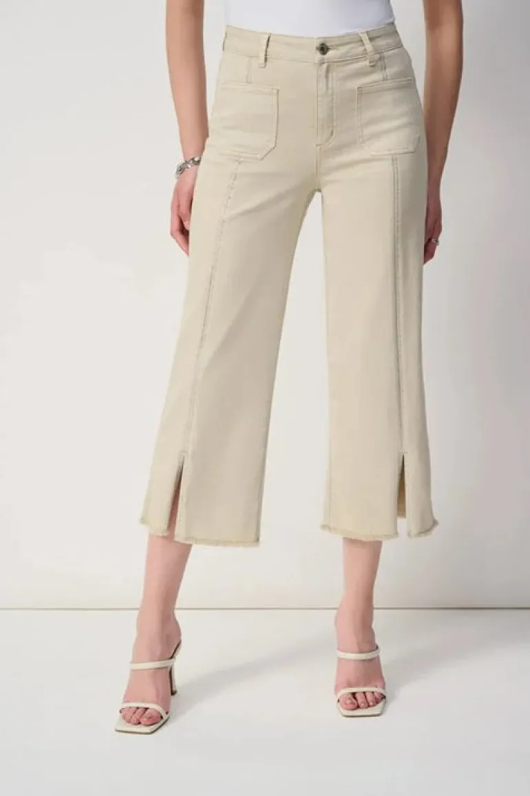 Joseph Ribkoff Culotte Jeans With Embellished Front Moonstone