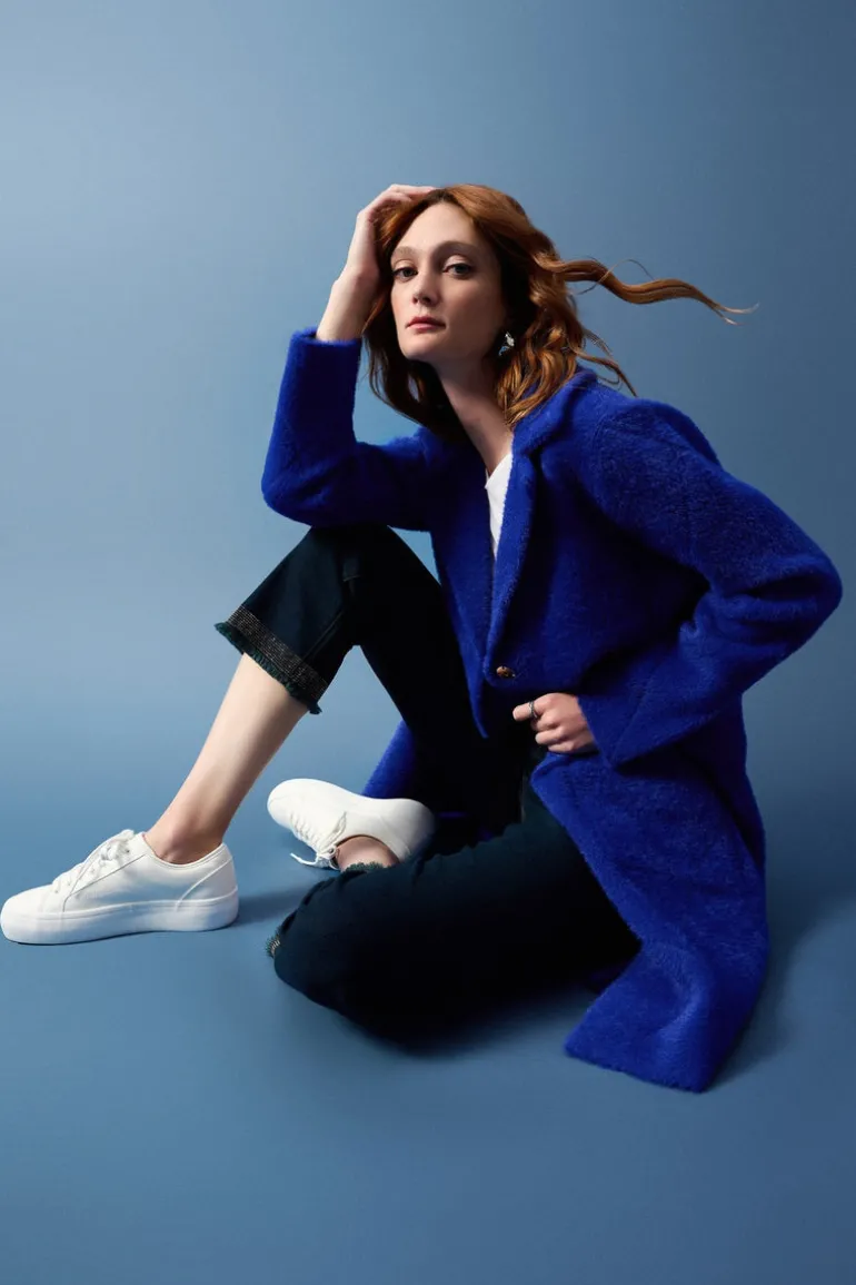 Joseph Ribkoff Faux Fur Coat Royal Sapphire
