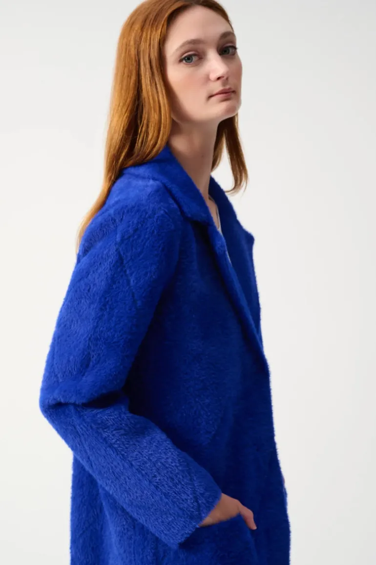 Joseph Ribkoff Faux Fur Coat Royal Sapphire