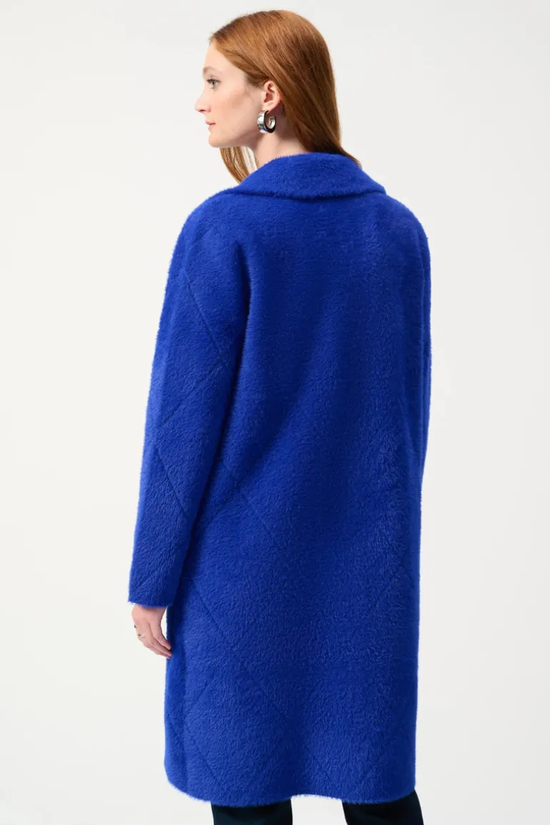 Joseph Ribkoff Faux Fur Coat Royal Sapphire