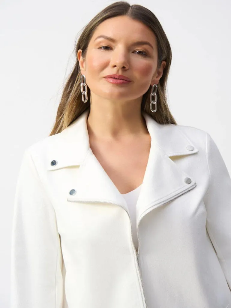 Joseph Ribkoff Faux Suede Jacket Vanilla