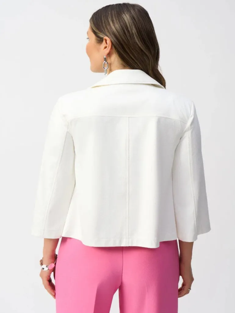 Joseph Ribkoff Faux Suede Jacket Vanilla