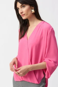 Joseph Ribkoff Georgette Boxy Top Bubble Gum