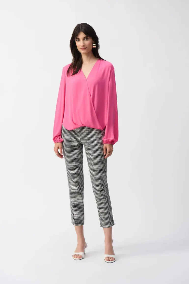 Joseph Ribkoff Georgette Boxy Top Bubble Gum