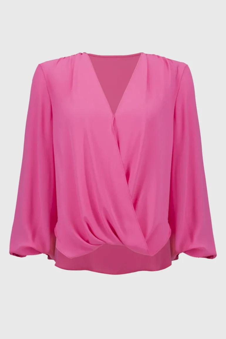 Joseph Ribkoff Georgette Boxy Top Bubble Gum