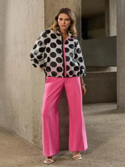 Joseph Ribkoff Pull-On Wide Leg Trousers Bubble Gum