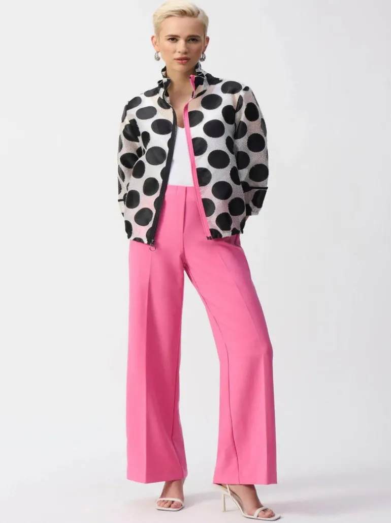 Joseph Ribkoff Pull-On Wide Leg Trousers Bubble Gum