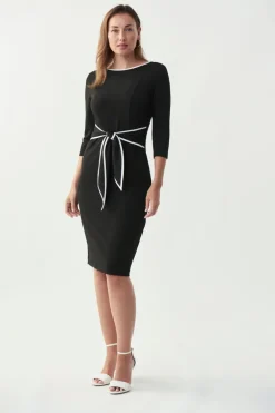 Joseph Ribkoff Sheath Dress Black/Offwhite