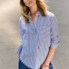 Joseph Ribkoff Striped Shirt Navy/White