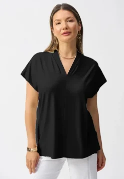 Joseph Ribkoff V-Neck Top Midnight Blue