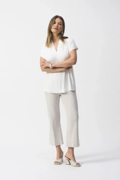 Joseph Ribkoff V-Neck Top Vanilla