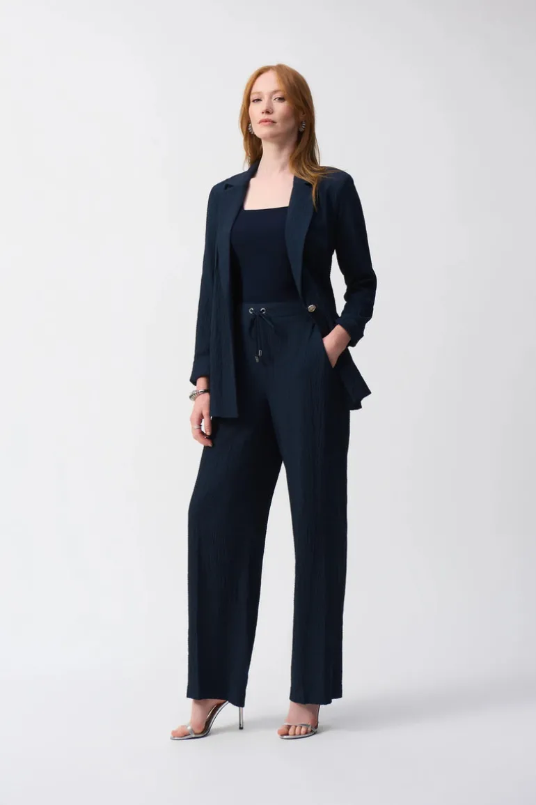 Joseph Ribkoff Wide Leg Pull-On Trouser Midnight Blue