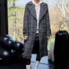 Kaos Check Coat Black/Off-white
