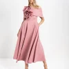 Kevan Jon Kyoto Flare Dress Melon