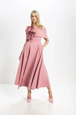 Kevan Jon Kyoto Flare Dress Melon