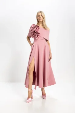 Kevan Jon Kyoto Flare Dress Melon