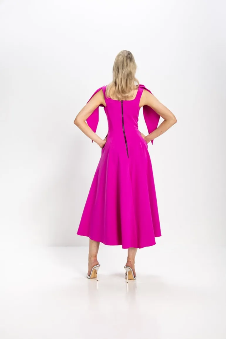 Kevan Jon Nancy Flare Dress Bright Pink