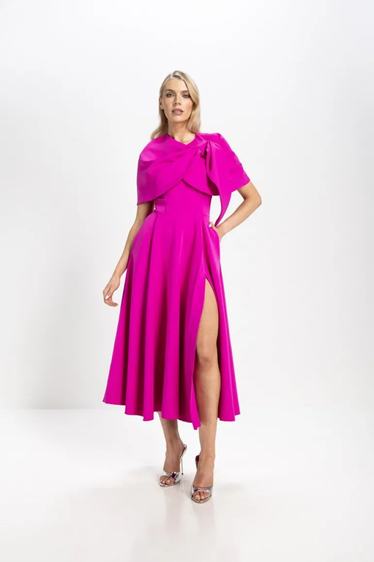 Kevan Jon Nancy Flare Dress Bright Pink