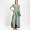 Kevan Jon Safia Bow Flare Dress