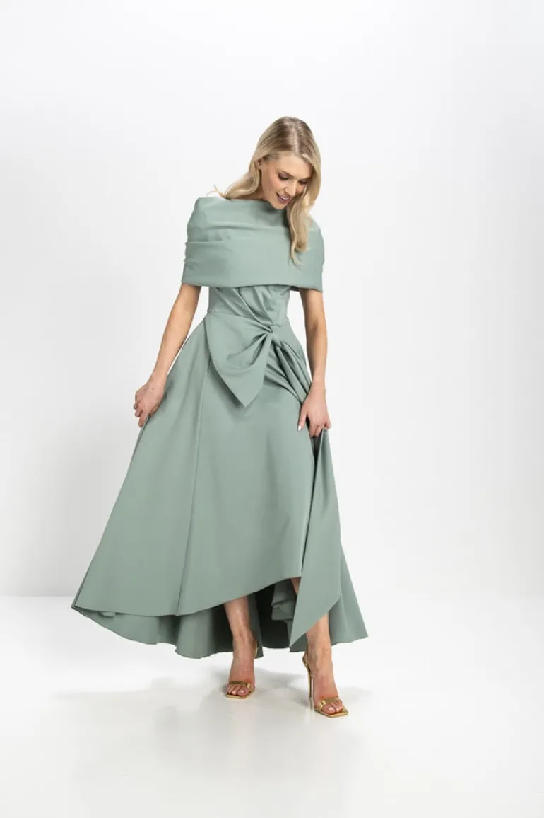 Kevan Jon Safia Bow Flare Dress