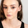 Kybalion Glass Cube Gold Hoops