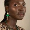 Kybalion Sinead O'Connor Earrings Black/Green