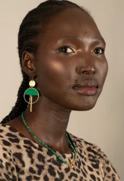 Kybalion Sinead O'Connor Earrings Black/Green