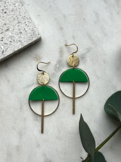 Kybalion Sinead O'Connor Earrings Black/Green