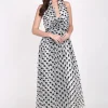 Lace & Beads Blake Maxi Polka Dot Dress