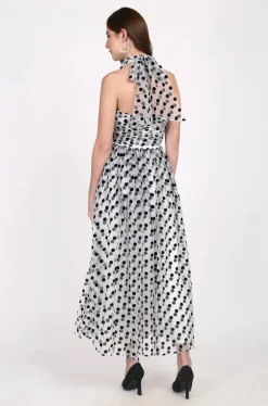 Lace & Beads Blake Maxi Polka Dot Dress
